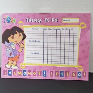 Dora the Explorer Kids "To Do List" Planner 52 Week Calendar NEW